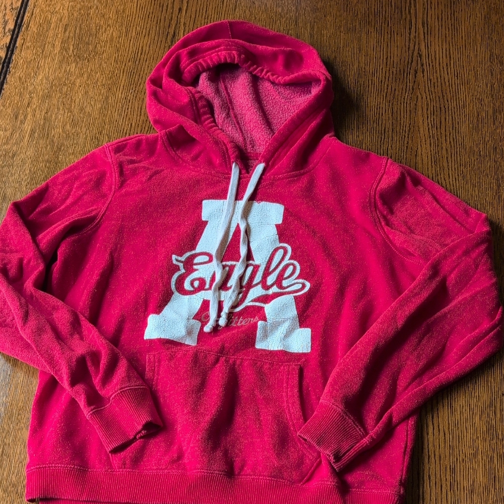 American Eagle Outfitters Red Hoodie Sweater